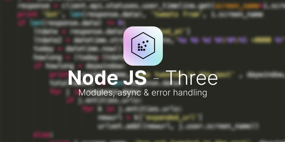 Modules, async & error handling