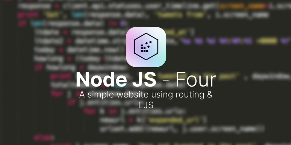 A simple website using routing & EJS