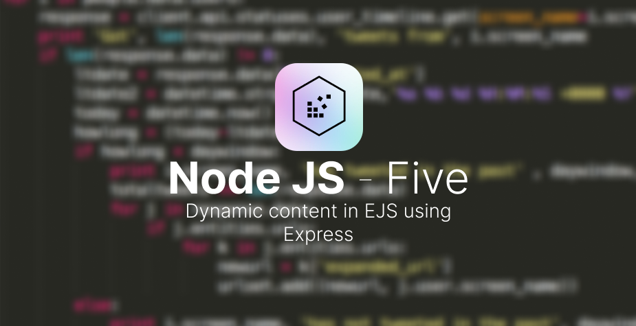 Dynamic content in EJS using Express