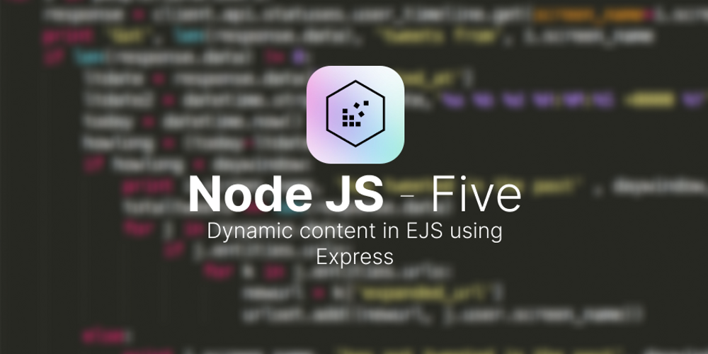 Dynamic content in EJS using Express